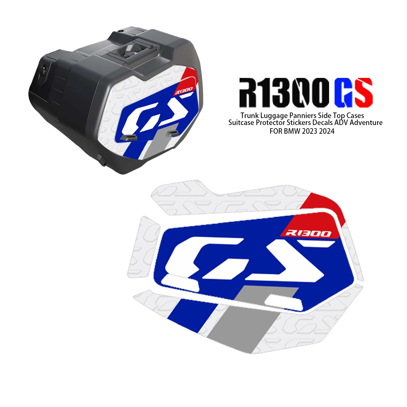 R1300GS FIT BMW 2023 2024 Trunk Luggage Panniers Side Top Cases Suitcase Protector Stickers Decals ADV Adventure