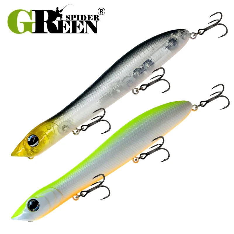 GREENSPIDER Angelköder 125 mm 18 g Topwater Bleistift Popper Wobbler zum Angeln Seebarsch Top Wasserköder Salzwasseroberflächenköder