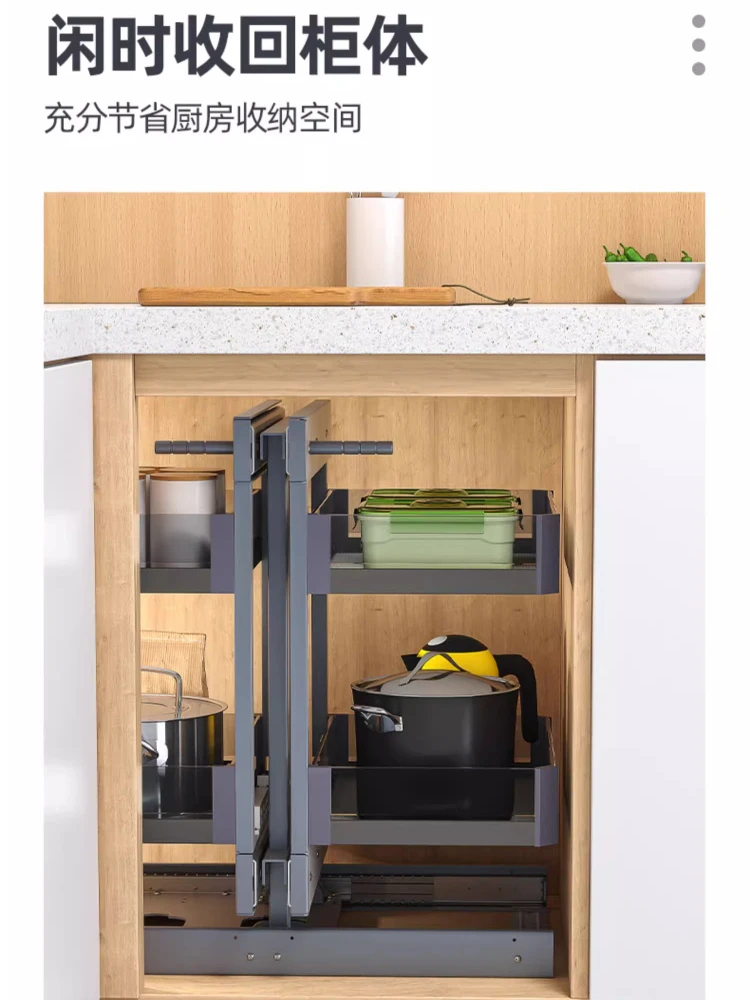 Corner basket Kitchen cabinets Corner storage Dish basket Pot Full pull out rack