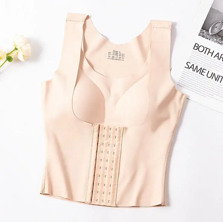 Body Shaper Women Reductive Girdle Posture Corrector Bra Seamless Underwear Sheath Slimming Corset Tops Tummy Control Body Shapers Tank