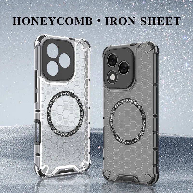 Magnetic Shockproof Clear Phone Case with Air-Cushion and Mag-Safe Compatibility
