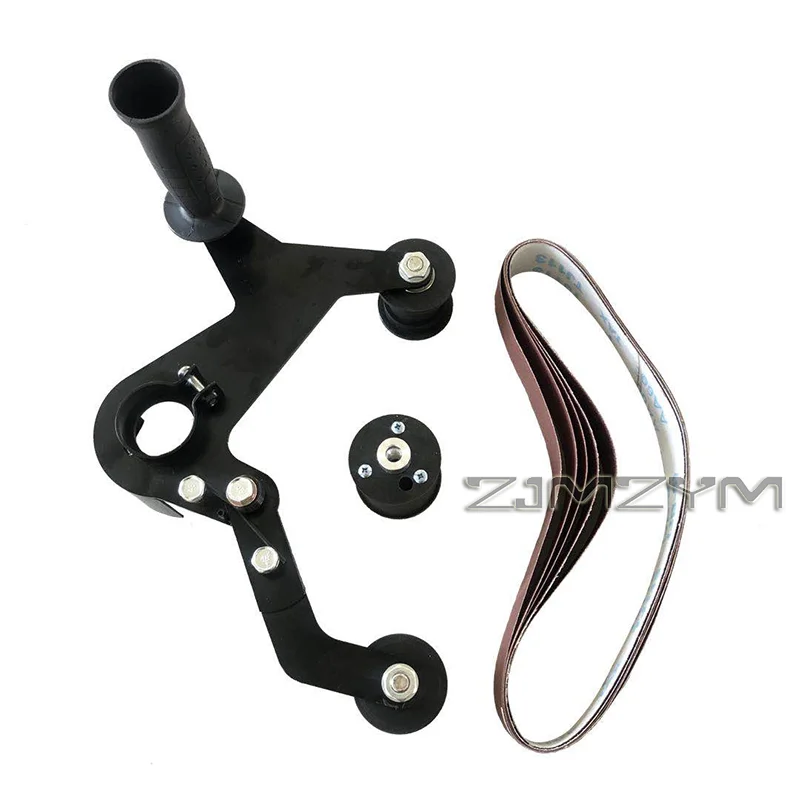 어댑터 벨트 샌더 부착물, 어댑터 앵글 그라인더 베어링 샌딩 지원 도구 파이프 튜브 브래킷 액세서리 원형 튜브용