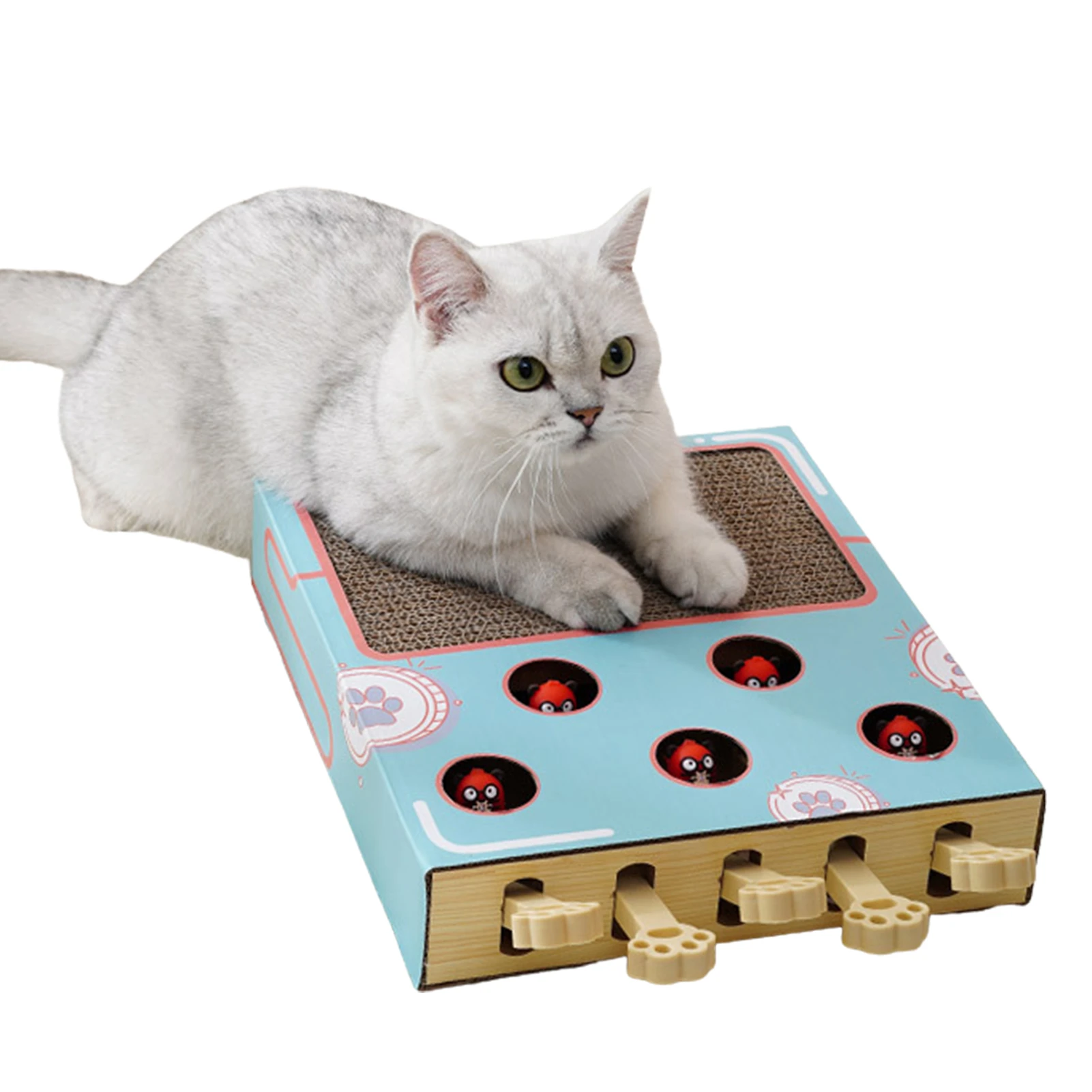 Corrugated Cat Scratch Pad Toy 3 In 1 Corrugated Scratching Pad For Pet Cats  Interactive Cat Teaser Toys Train IQ For Indoor| | - AliExpress