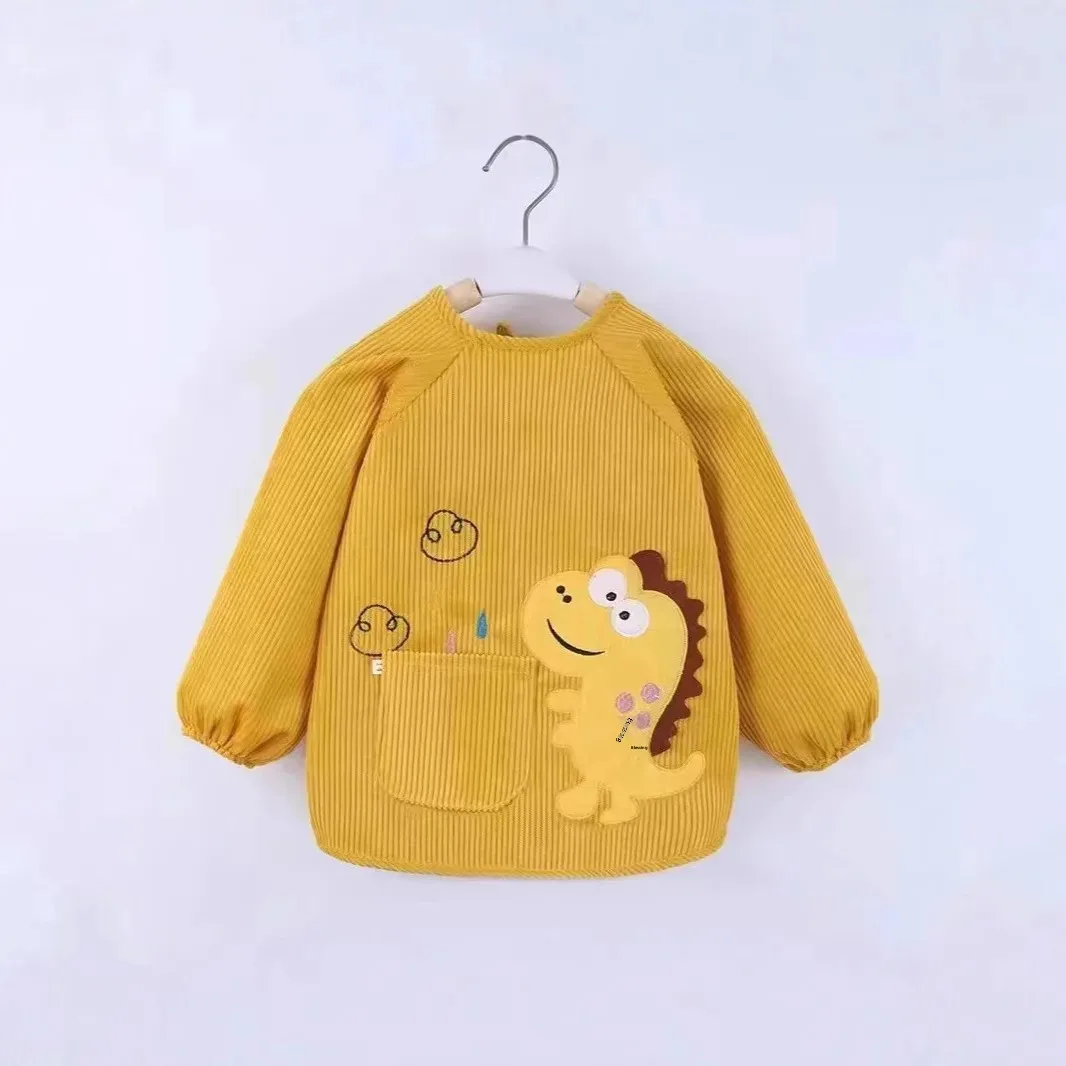 Long Sleeve Children's Apron for Eating And Drawing Autumn Winter Style Extra Large Outerwear Children's Clothing Toddler Bib
