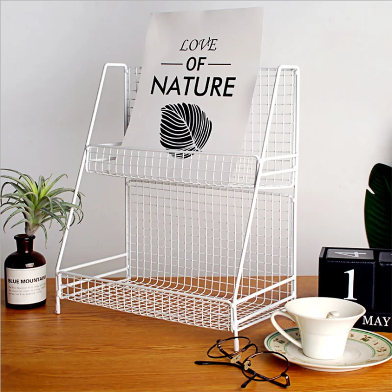 Multifunctional Iron Storage Rack Double-layer Spice Rack Sundries Storage Organizer For Kitchen Bathroom Office