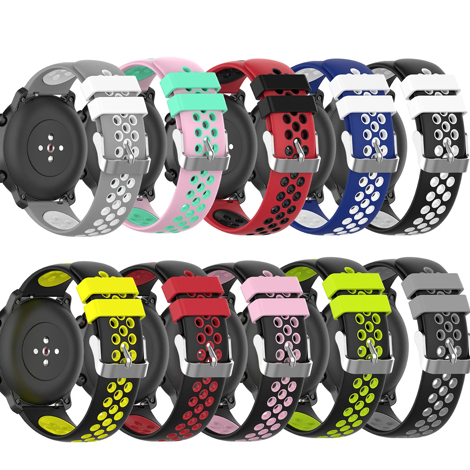 

Ремешок силиконовый для Huawei Watch GT3 GT 3 42 мм, спортивный браслет для Galaxy Active/Watch 3 41 42 мм, 20 мм 43 мм