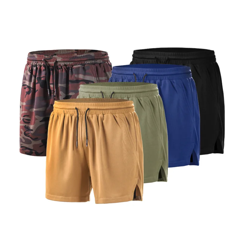 

2022 Fashion Running Shorts Men Double- Deck Quick Dry GYM Sport Shorts Fitness Jogging Workout Shorts Men Sports Short Pants