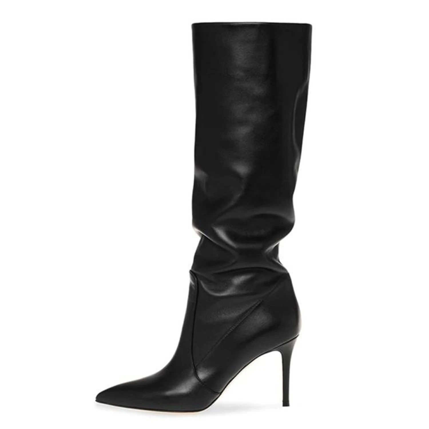 

FEMALEAN Dupe роскошные сапоги Бесплатная доставка черные коричневые с острым носком джинсовая Рабочая ковбойская обувь на высоком каблуке резиновая обувь для женщин