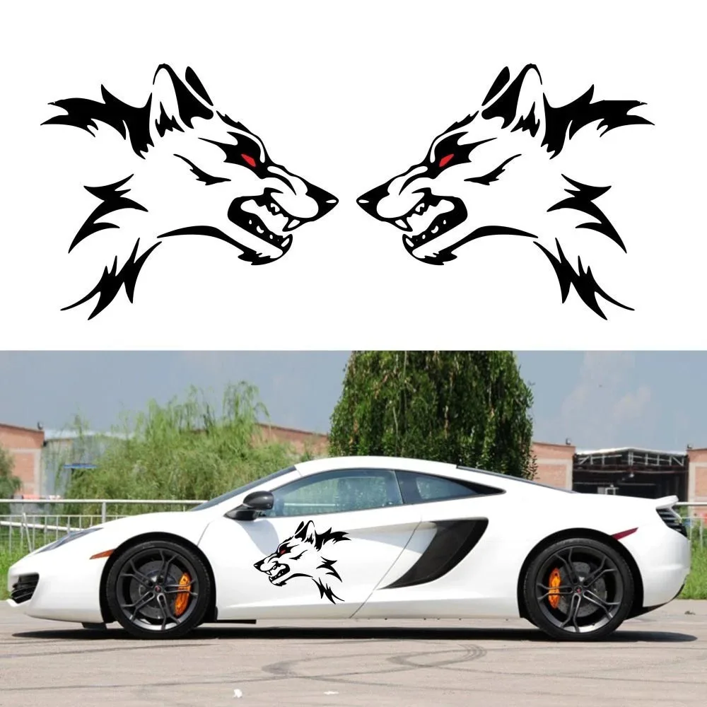 Sticker Wolf Personalized Car Modification Decoration Sticker Wolf Head ...