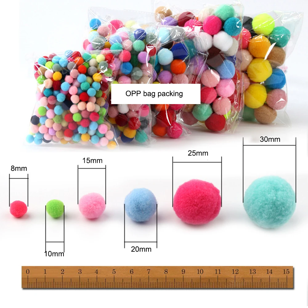 Colorful Fluffy Pom Pom Balls