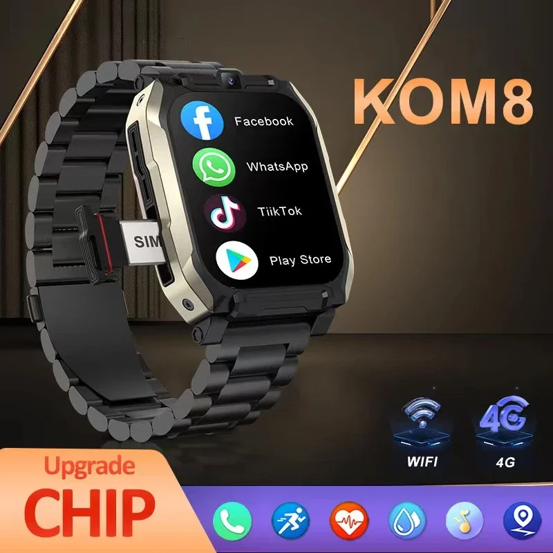 

2024 New 4g card smartwatch Video face recognition Download Google wifi location smartwatch