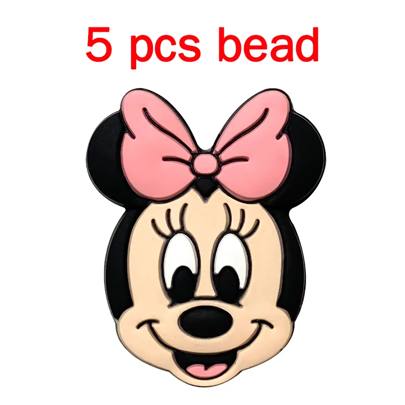 5pcs Silicone Cartoon Beads Pacifier Chain Baby DIY Care Nipple Chain Fittings