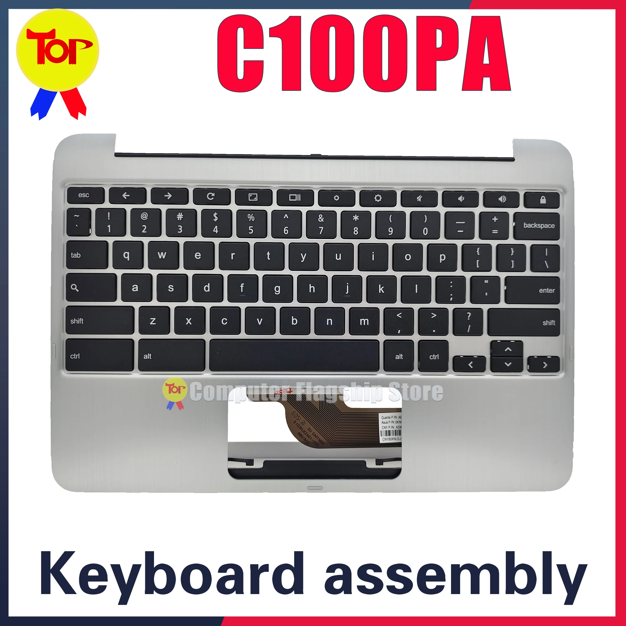 

KEFU C100PA For ASUS Laptop Keyboard Chromebook Flip C100 C100P Original Keyboard Assembly 90NL0971-R31US0