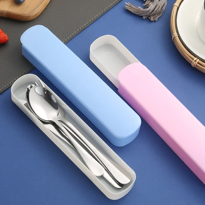 Portable Tableware Spoon Knife Fork Four-piece Set Household Simple Student Dormitory Tableware Set Fit Outdoor cutlery set western style cutlery set picnic cutlery set picnic tableware camping cutlery set wooden cutlery set ceramic dinnerware set