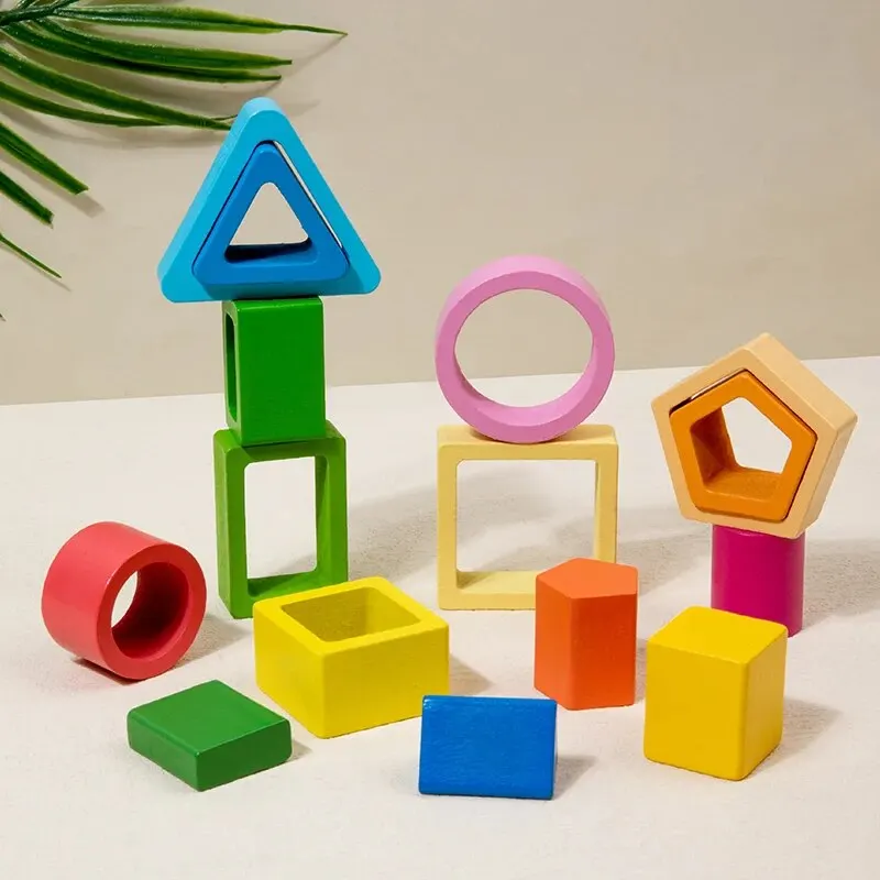 Jouet Bois Peinture à L'eau Andreu Toys 921 TKA977 EA Wooden Shape Sorter ( EXP), Multicolor, 14 X 14 X 14 Cm Tri De Formes Enfant