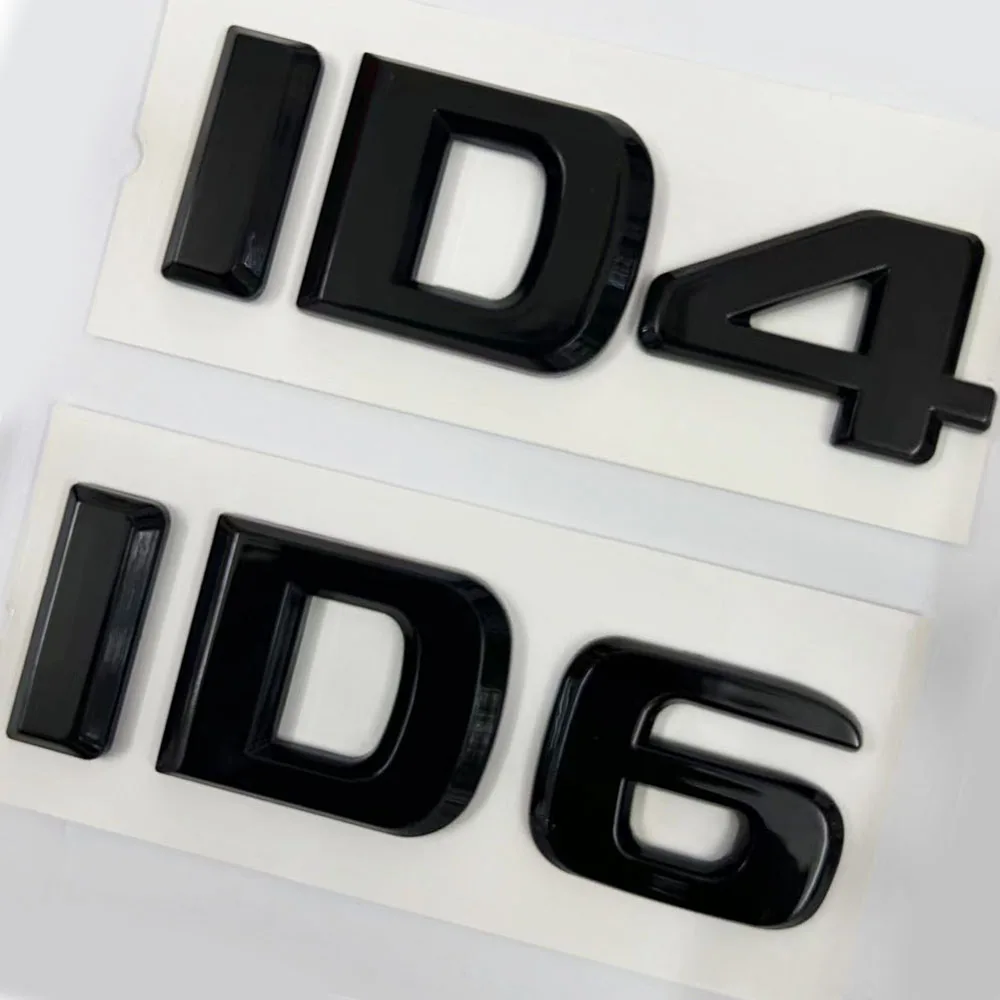 Per Mercedes Benz Id4 Id6 Logo Car Styling Decorare Emblema Piatto Lettering Badge Sticker Accessori Auto Black Gloss