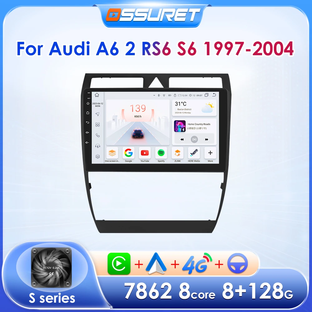 9-inch 2Din Android Car Radio for Audi A6 C5 1997-2004 S6 RS6: A ...