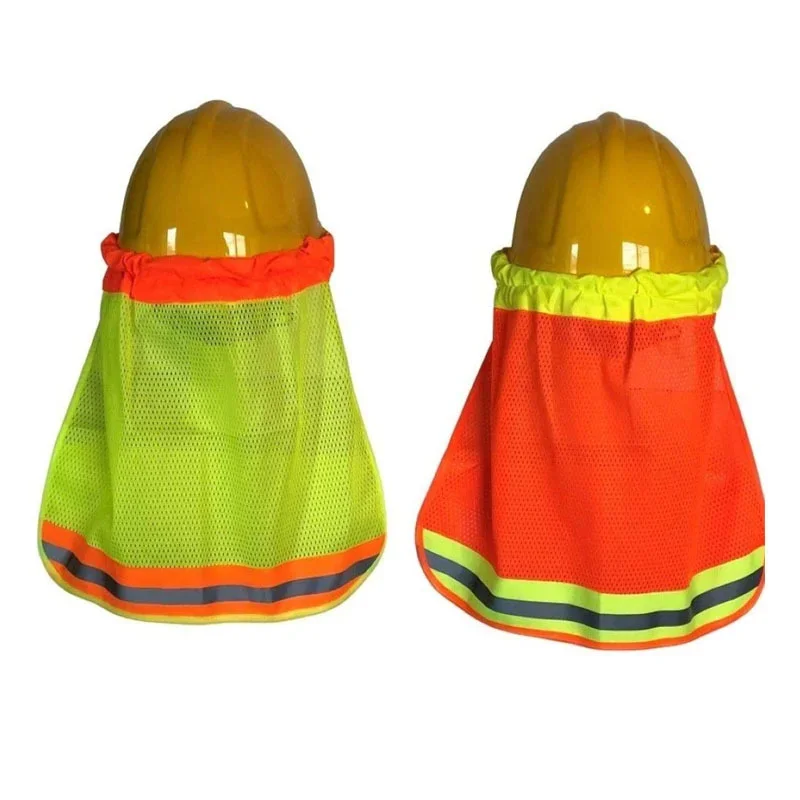 Safety Helmet ESCAM Reflective Stripe Neck Shield Sun Shade Protective Helmets Workplace Safety