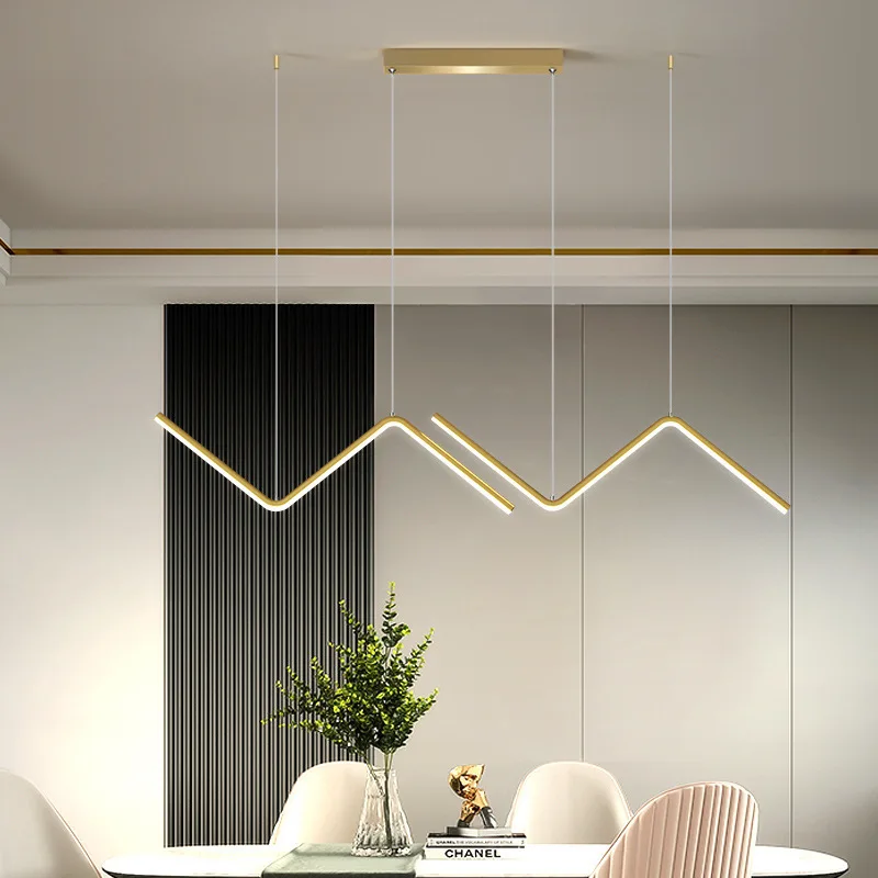 Aluminum Dining Pendant Lamp Modern Minimalist Restaurant Pendant Lamp Nordic Minimalist Line Creative Design Sense pendant lights,pendant lamp