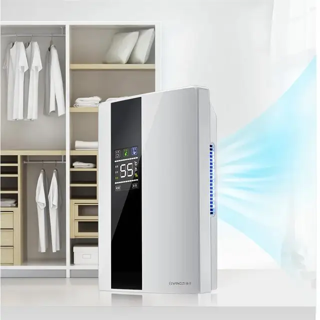 Déshumidificateur compact idéal pour les chambres et les salons, avec télécommande, pour la maison, élimine l'humidité, niveaux d'humidité réglables 1