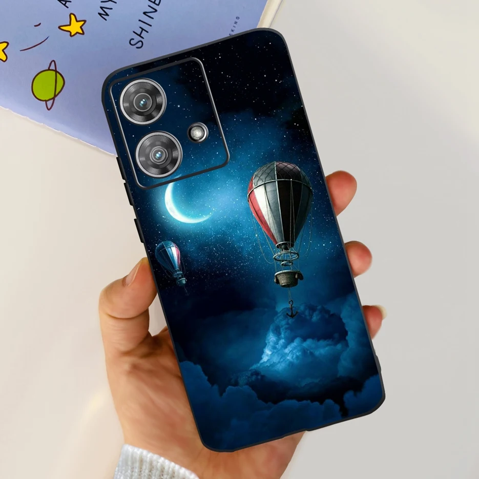 Cute Cat & Butterfly Soft Silicone Phone Case for Motorola Edge 40 Neo - Stylish Protective Back Cover