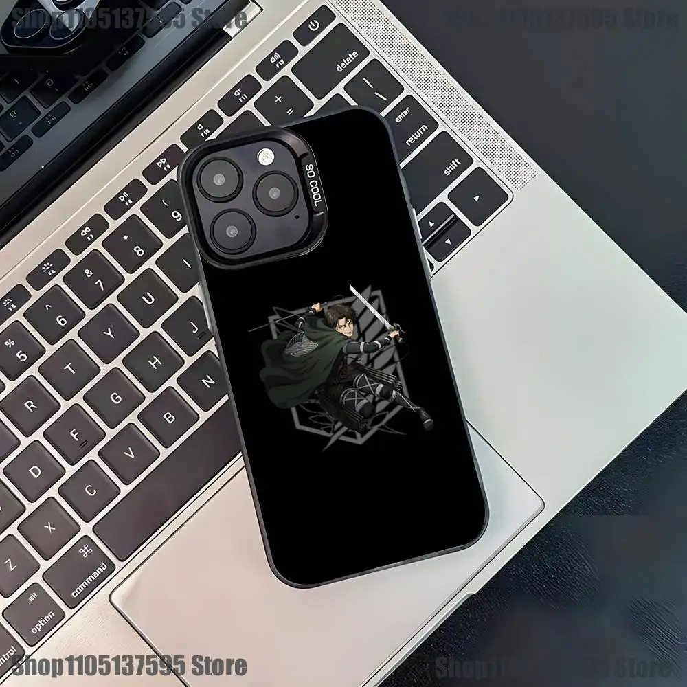 Levi Ackerman Attack on Titan Black Matte Shockproof Phone Case