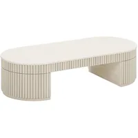 Furniture Bella Cream Oval Coffee Table 2