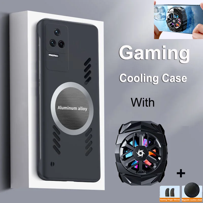 

Чехол для Xiaomi Redmi K50 K50Pro, графеновая задняя крышка для Poco F4 GT, для Xiaomi Mi 12T Pro, с перезаряжаемым бесшумным охладителем для телефона