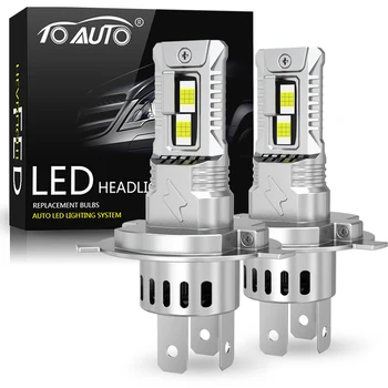 TOAUTO H4 LED Headlight Bulbs 100W 20000LM – 9005, 9006, H11, H7 LED Car Lights with Canbus, Turbo Cooling Fan, and 36 CSP Chips 1
