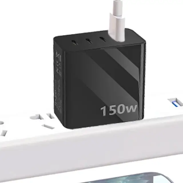 USB C Charger Block 150W PD GaN Charger Block With 4 Ports QC5.0 Fast Charger Safety High-speed USB C Charging Hub For Travel