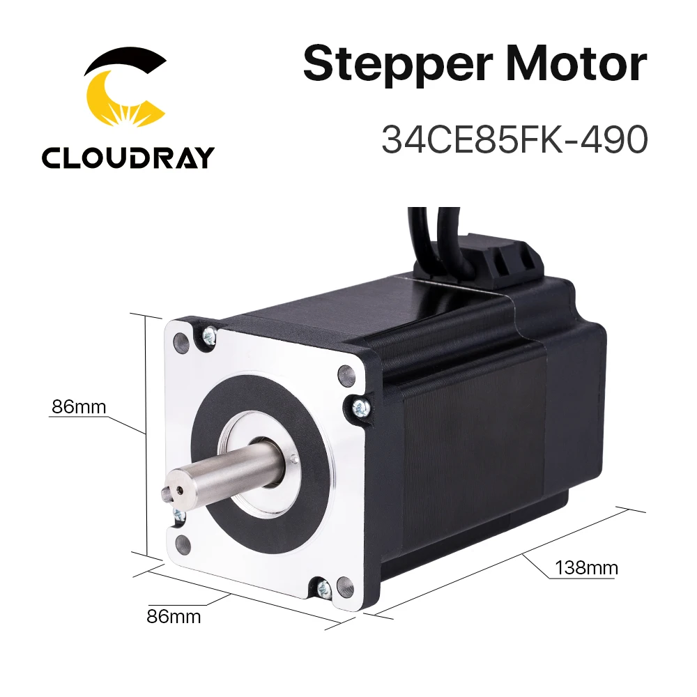 Cloudray Nema 34 인코더가있는 폐쇄 형 스테퍼 모터 키트 8.5N.m 4.9A 및 20-80VAC/24-100 VDC 드라이버 (1.5M 프리 케이블 포함)