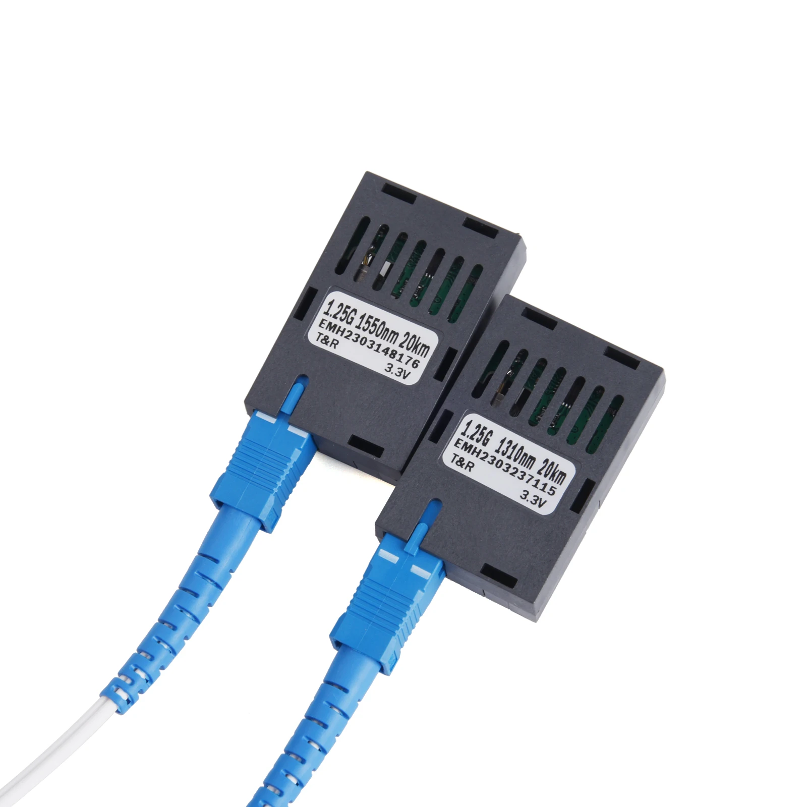 1Pair 1.25G 1*9 Fiber Optical Module 1000M Gigabit SC UPC APC Single Mode 1310nm/1550nm Fiber Send and Receive A + B Kit 3KM/20KM fiber transceiver module
