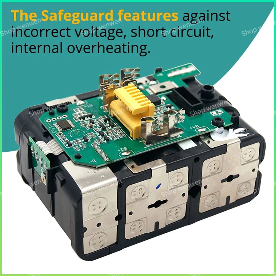 마키타 리튬 이온 충전식 전동 공구 교체용 배터리, 마키타 100% 정품, 18V, 6000mAh, BL1860, BL1830, BL1850, BL1860B