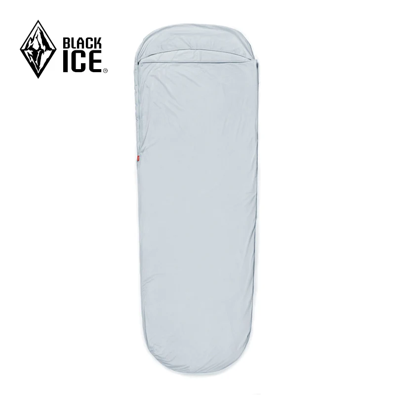 Black Ice Camping Mummy Sleeping Bag Liner Outdoor Ultralight Portable Velvet Sleeping Liner Travel Hotel Hiking Supplies