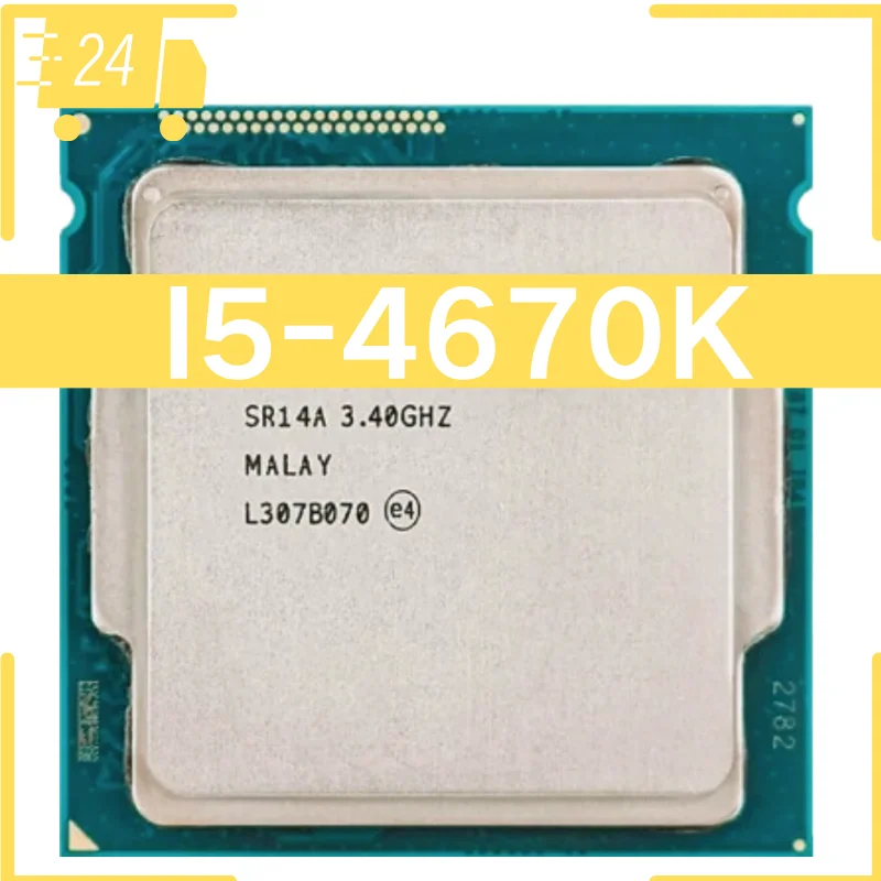 

Used Core i5 4670K i5-4670K 3.4GHz 6MB Socket LGA 1150 Quad-Core CPU Processor SR14A