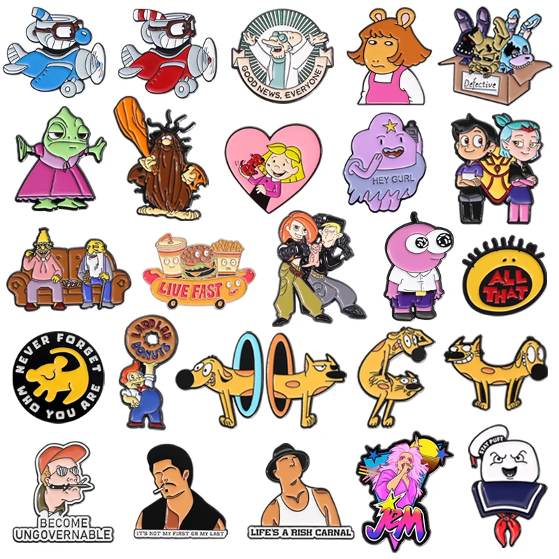 Pins Émail Collection Personnages Pop Culture | Badges Fun