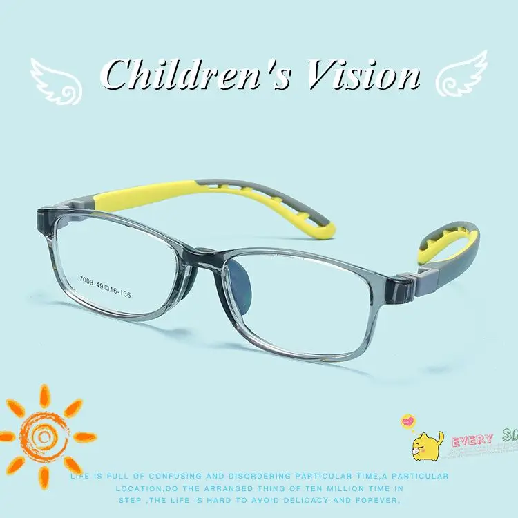 Optical Glasses Frame Clear Gray Square Optical Glasses Frame Kids