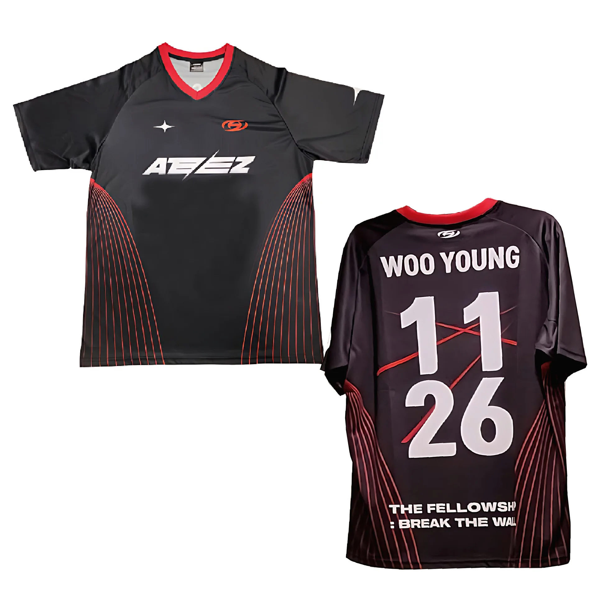 ATEEZ ソンファ ベースボールシャツ USツアー ユニフォーム トレカ付 Amazon.com: ATEEZ Official Tour Merch Basketball Uniform