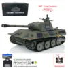 1/16 Heng Long 7.0 Plastic Panther FPV Camera RC Tank 3819 W/ 360° Turret Steel Gearbox Smoke Engine Soldiers Adult Toy TH17287 1