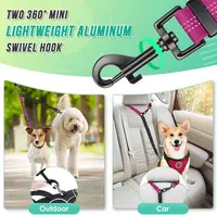 1.6ft Long Dual Dog Leash Attachment - Double Leashes for Training Small to Large Dogs - Adjustable Strap Shock Absorbing Bungee 6
