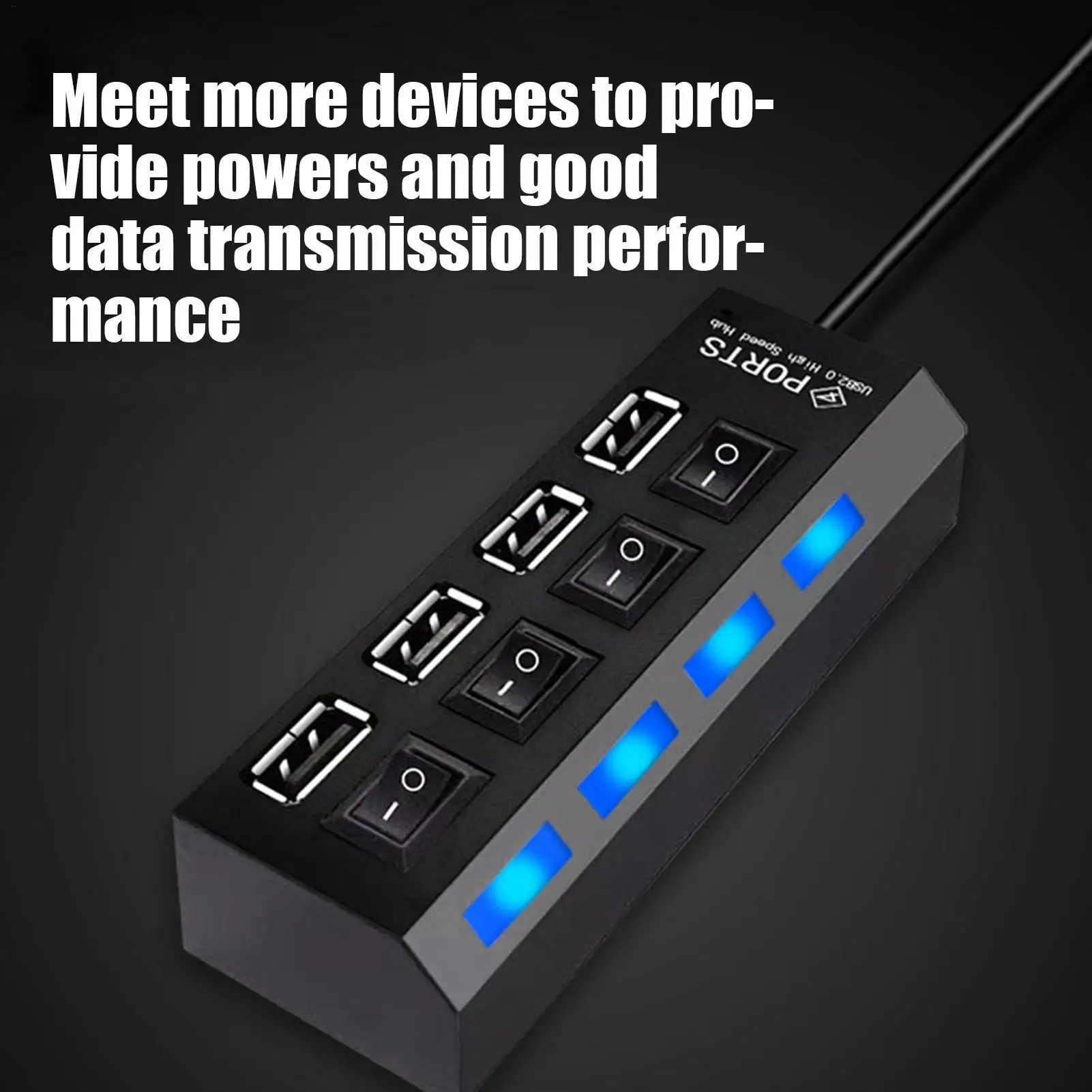 USB Hub 3.0 Hub USB 3 USB Multi USB Splitter Power Adapter 4/7 Port Multiple Expander with Switch for PC Accessories