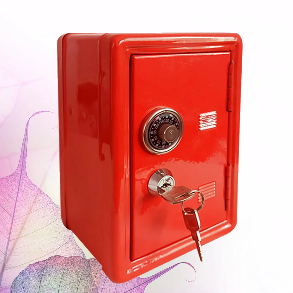Miniature Metal Safe Box Creative Iron Piggy Bank Mini Strongbox Shape Saving Pot Desktop Money Box Ornaments For Home 1PC piggy bank coin bank safe box