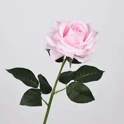 Elegant 26 - Inch Real Touch Artificial Rose Floral Arrangement for Home Decor and Photography Props (Pink)