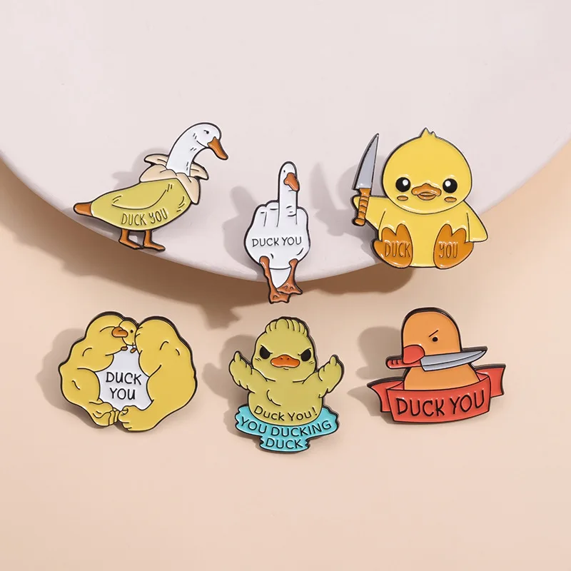 Pines-esmaltados-de-animales-bonitos-broches-personalizados-de-pato ...