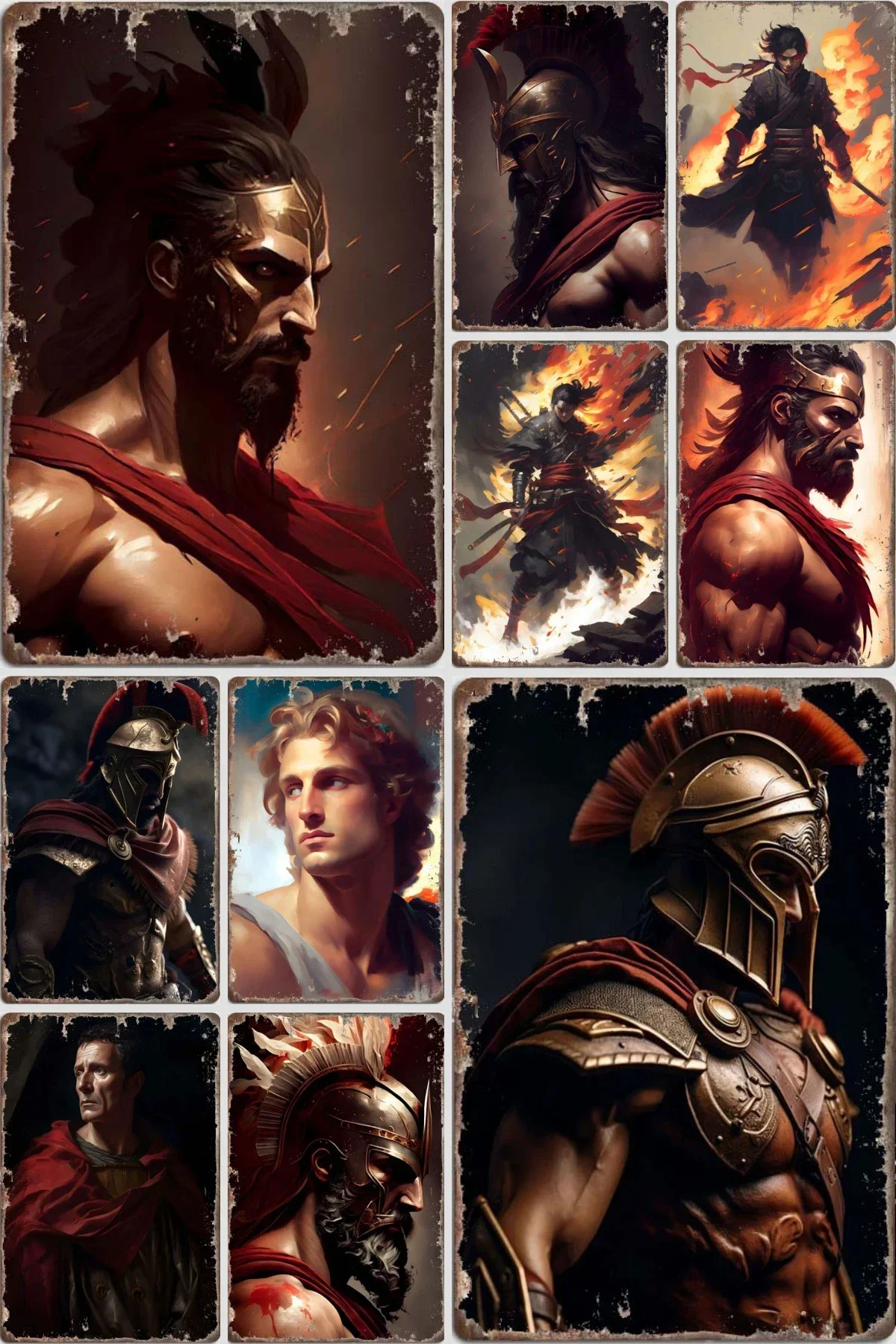 Warriors Gaming Room Decoration Custom Made Tin Plate Metal Sign Estetica Room Decor Man Cave Bar Metal Wall Art Retro Poster