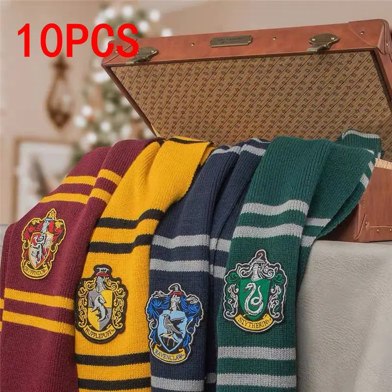 Warm Winter Harri Scarf Thickened Slytherin Hogwarts Ravenclaw Gryffindor Tassel Scarf Men & Women Couple Party Decoration Props