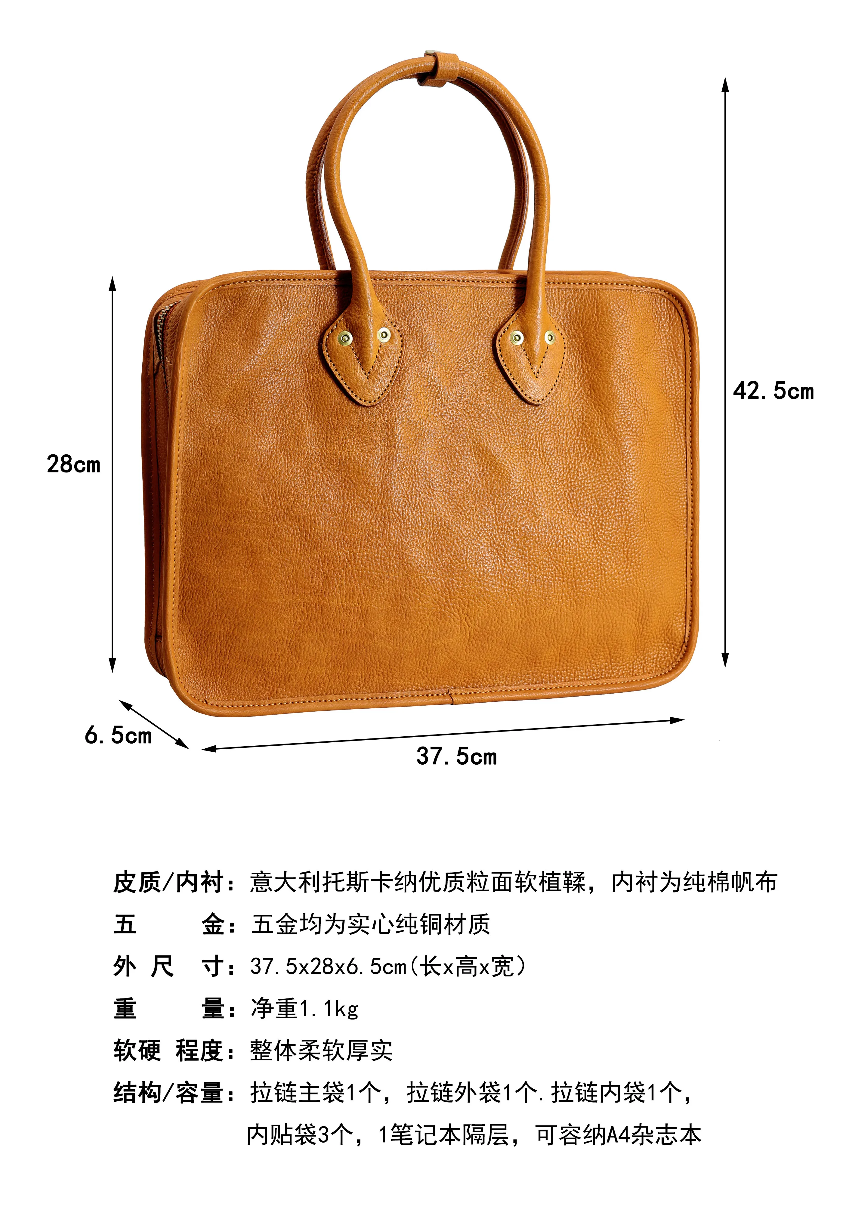 PNDME Business Casual hochwertige echtes Leder Herren Damen Aktentasche Designer handgefertigte Luxus Rindsleder Datei Laptop Handtasche – Detail 2