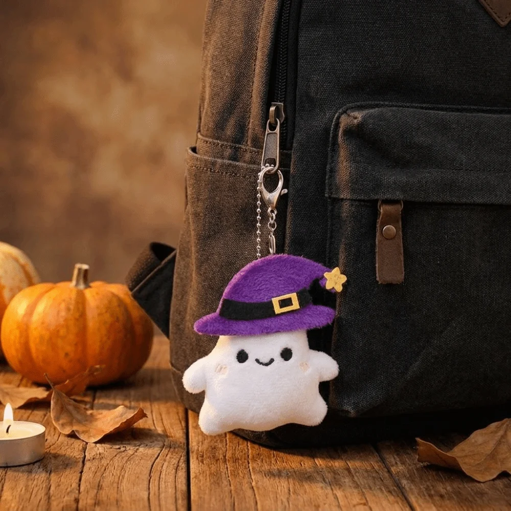 Bag Accessories Funny Halloween Keychain Pumpkin Head Kawaii Furry Bag Pendant Decoration Soft Bag Charm Gift Giving