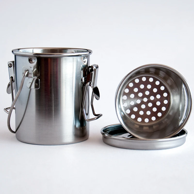 Stainless Steel Washing Brush Bucket Portable Sealed Container with Lid Air Drying Pen Holder Oil Painting Art Supplies paint brush holder paint container