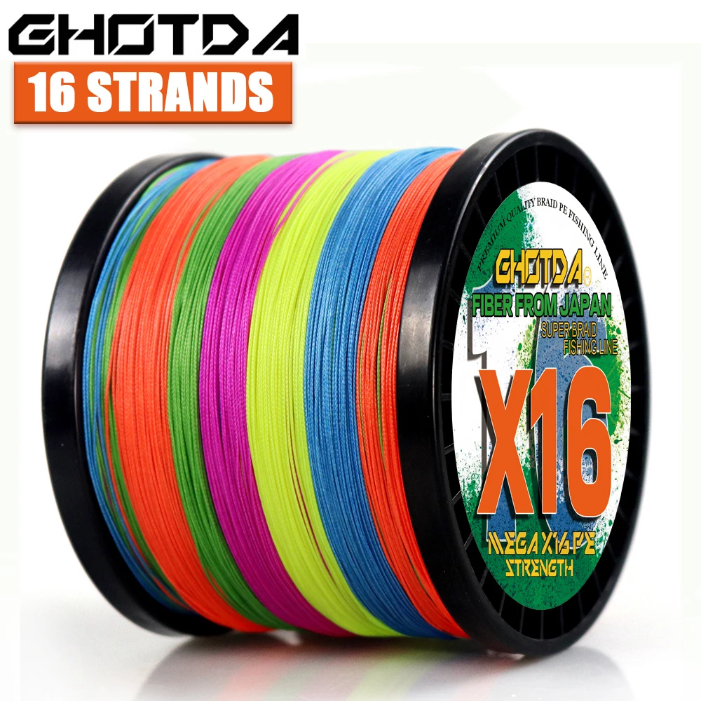 

Плетеная рыболовная леска GHOTDA Premium X16, 100-300 м